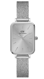 Daniel Wellington Quadro Unitone Silver Dial Silver Mesh Strap Watch For Women - DW00100486