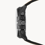 Diesel Mega Chief Chronograph White Dial Brown Leather Strap Watch For Men - DZ4280