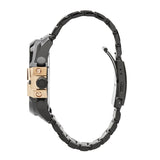 Diesel Mega Chief Chronograph Black Dial Black Steel Strap Watch For Men - DZ4309