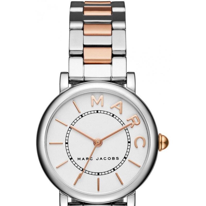 Marc Jacobs Roxy White Dial Two Tone Steel Strap Watch for Women - MJ3553