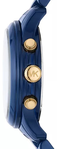 Michael Kors Runway Analog Blue Dial Blue Steel Strap Watch for Women - MK7332