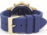 Guess Sunrise Blue Dial with Diamonds Blue Rubber Strap Watch For Women - W0616L2