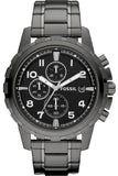 Fossil FS4721 Dean Chronograph Men's Watch – Black Dial & Black Steel Bracelet