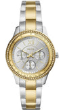 Fossil ES5107 Stella Sport Multifunction Women’s Watch – Silver Dial with Two-Tone Steel Strap