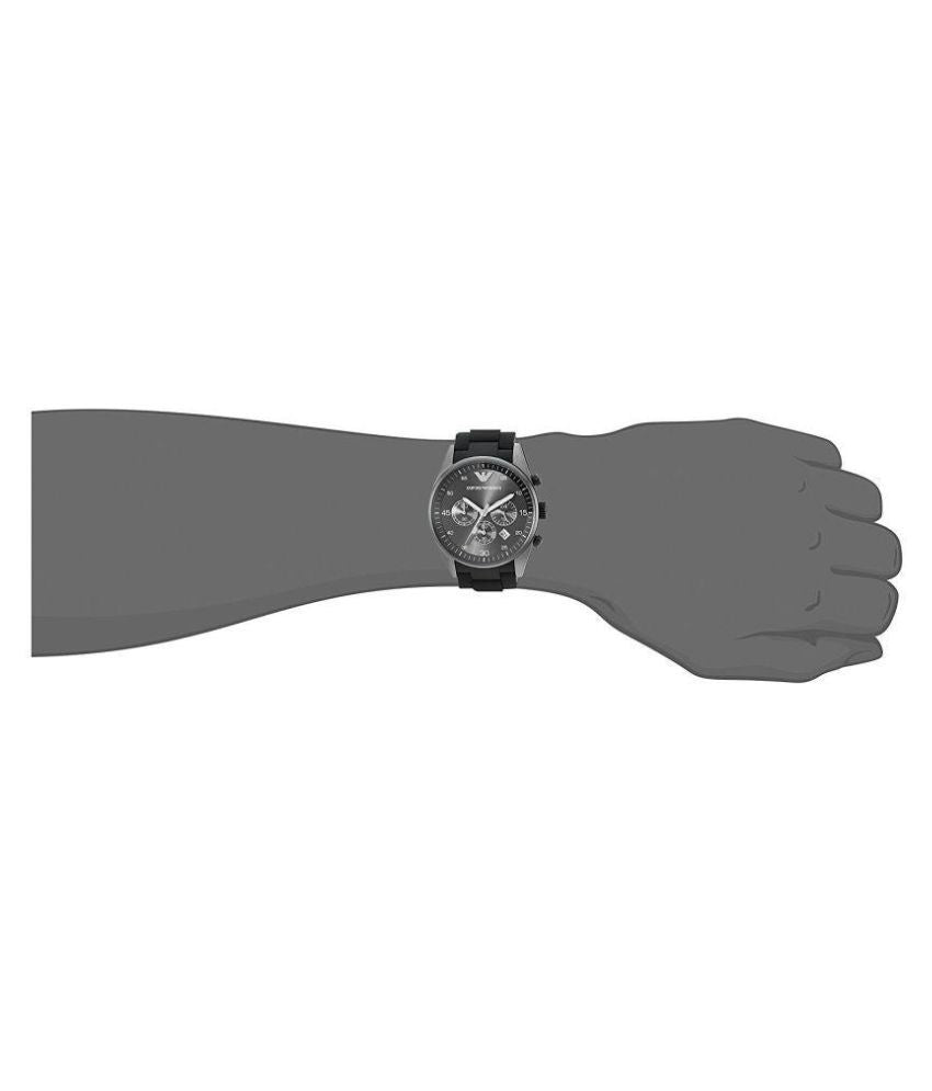 Emporio Armani Sportivo Chronograph Black Dial Black Stainless Steel Watch For Men - AR5889