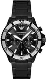 Emporio Armani AR80050 Diver Chronograph Men’s Watch – Black Dial & Black Steel Strap