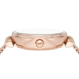 Emporio Armani Meccanico Automatic White Dial Rose Gold Mesh Strap Watch For Women - AR60063