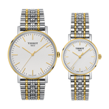 Tissot T Classic Everytime Small White Dial Two Tone Mesh Bracelet Watch For Women - T109.210.22.031.00