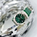 Salvatore Ferragamo F-80 Classic Green Dial Green Leather Strap Watch for Men - SFDT00119