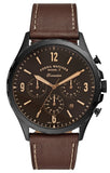 Fossil FS5608 Forrester Chronograph Men's Watch – Black Dial & Brown Leather Strap