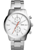 Fossil FS5346 Townsman Men's Watch – White Dial & Silver Steel Strap