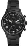 Fossil FS5811 Pilot Chronograph Men’s Watch – Black Dial & Black Steel Strap