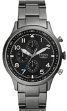 Fossil FS5834 Retro Pilot Chronograph Men’s Watch – Black Dial & Grey Steel Strap