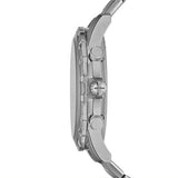 Fossil Dean Chronograph Black Dial Silver Steel Strap Watch for Men - FS4542