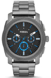 Fossil FS4931 Machine Chronograph Men's Watch – Grey Dial & Grey Steel Bracelet