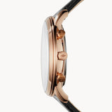 Fossil Goodwin Chronograph White Dial Brown Leather Strap Watch for Men - FS5415