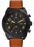 Fossil FS5714 Bronson Men's Watch – Black Dial & Brown Leather Strap