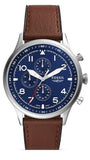 Fossil FS5832 Retro Pilot Chronograph Men’s Watch – Blue Dial & Brown Leather Strap