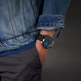 Diesel Mega Chief Chronograph Black Dial Black Nylon Strap Watch For Men - DZ4500