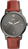 Fossil FS5479 The Minimalist 3H Men's Watch – Grey Dial & Brown Leather Strap
