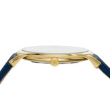 Fossil The Minimalist 3H Analog Blue Dial Blue Leather Strap Watch for Men - FS5789