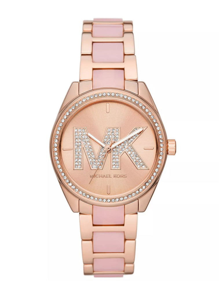 Michael Kors Janelle Analog Rose Gold Dial Two Tone Steel Strap Watch For Women - MK4731