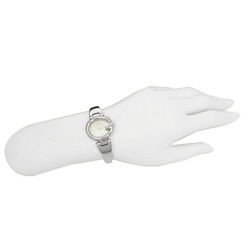 Gucci Guccissima Quartz Silver Dial Silver Steel Strap Watch For Women - YA134511