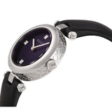 Gucci Diamantissima Quartz Diamonds Black Dial Black Leather Strap Watch for Women - YA141506
