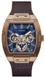 Guess GW0202G2 Phoenix Multifunction Quartz Men's Watch – Blue Dial & Brown Leather Strap