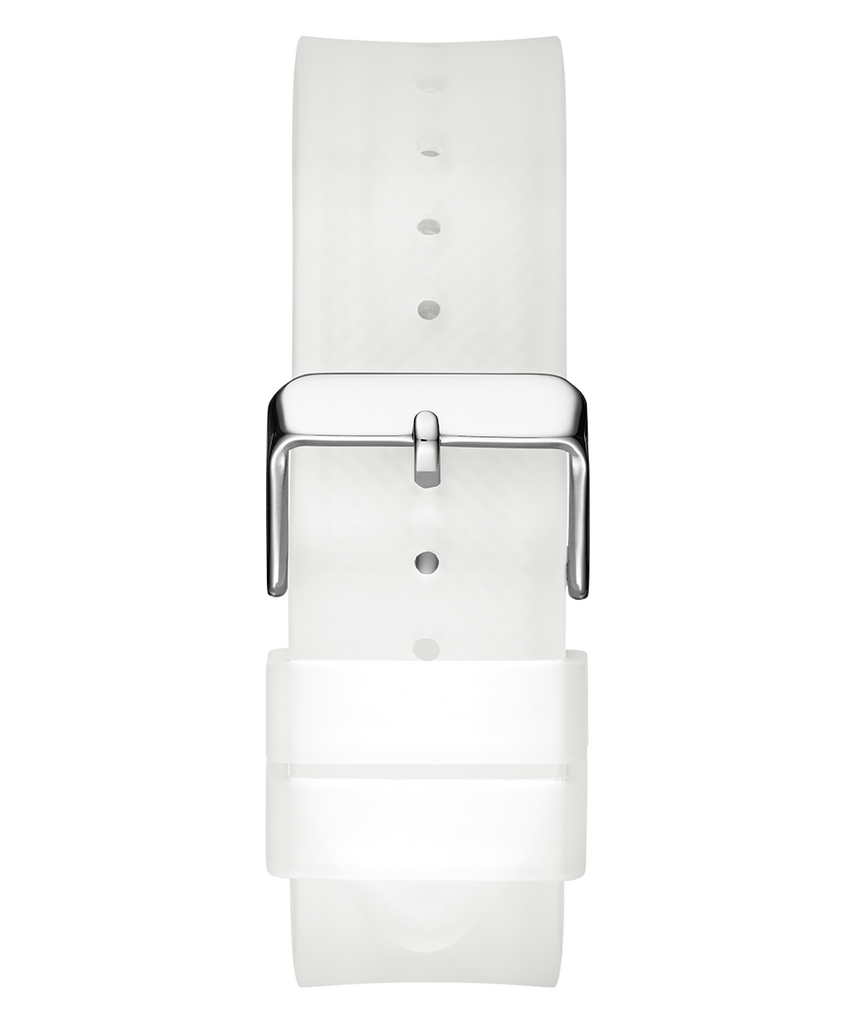 Guess Phoenix Multi Function Silver Dial White Rubber Strap Watch for Men - GW0203G1