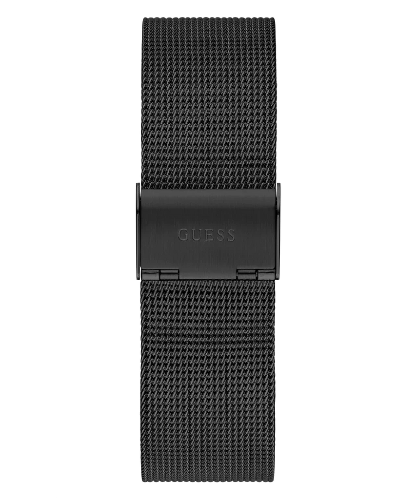 Guess Diamonds Black Dial Black Mesh Strap Watch for Men - W0298G1