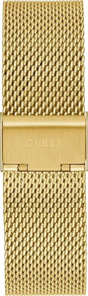 Guess Tailor Multifunction Gold Dial Gold Mesh Bracelet Watch for Men - GW0368G2