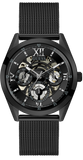 Guess GW0368G3 Analog Multifunction Quartz Men's Watch – Black Dial & Black Mesh Bracelet