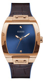 Guess GW0386G2 Phoenix Quartz Men's Watch – Blue Dial & Brown Leather Strap