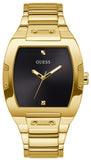 Guess GW0387G2 Phoenix Quartz Men's Watch – Black Dial & Gold Steel Strap