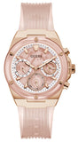 Guess GW0409L3 Athena Women's Watch – Rose Gold Dial & Rose Gold Rubber Strap