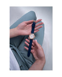 Guess Crown Jewel Diamonds White Dial Blue Rubber Strap Watch for Women - GW0411L2