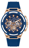 Guess GW0423G4 Matrix Multifunction Men’s Watch – Blue Dial & Blue Rubber Strap