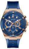 Guess GW0425G3 Poseidon Chronograph Men’s Watch – Blue Dial & Blue Silicone Strap