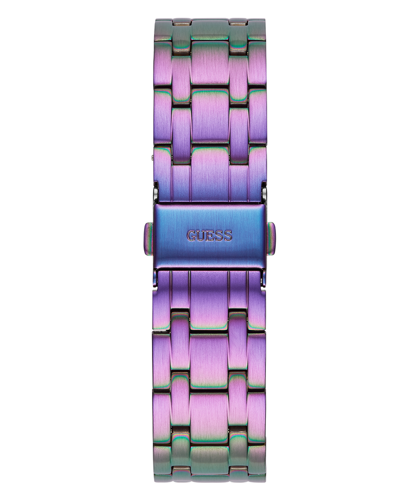 Guess Heiress Multifunction Diamonds Purple Dial Purple Steel Strap Watch for Women - GW0440L3