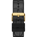 Guess Edge Chronograph Green Dial Black Leather Strap Watch For Men - GW0492G3