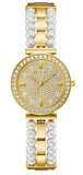 Guess GW0531L2 Gala Diamonds Women's Watch – Gold Dial & Two-Tone Steel Strap