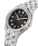 Guess Asset Quartz Black Dial Silver Steel Strap Watch For Men - GW0575G1