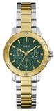 Guess GW0723L1 Mist Analog Women's Watch – Green Dial & Two-Tone Steel Bracelet