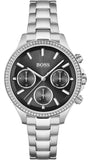 Hugo Boss 1502593 Hera Women's Watch – Black Dial & Silver Steel Strap