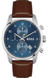 Hugo Boss 1513940 Skymaster Men's Watch – Blue Dial & Brown Leather Strap