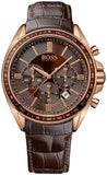 Hugo Boss HB1513093 Driver Chronograph Quartz Men's Watch – Brown Dial & Brown Leather Strap