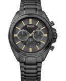 Hugo Boss Driver Black Dial Black Steel Strap Watch for Men - 1513277