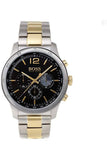 Hugo Boss Professional Black Dial Two Tone Steel Strap Watch for Men - 1513529
