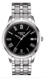 Tissot T033.410.11.053.01 T-Classic Dream Men's Watch – Black Dial & Silver Steel Strap